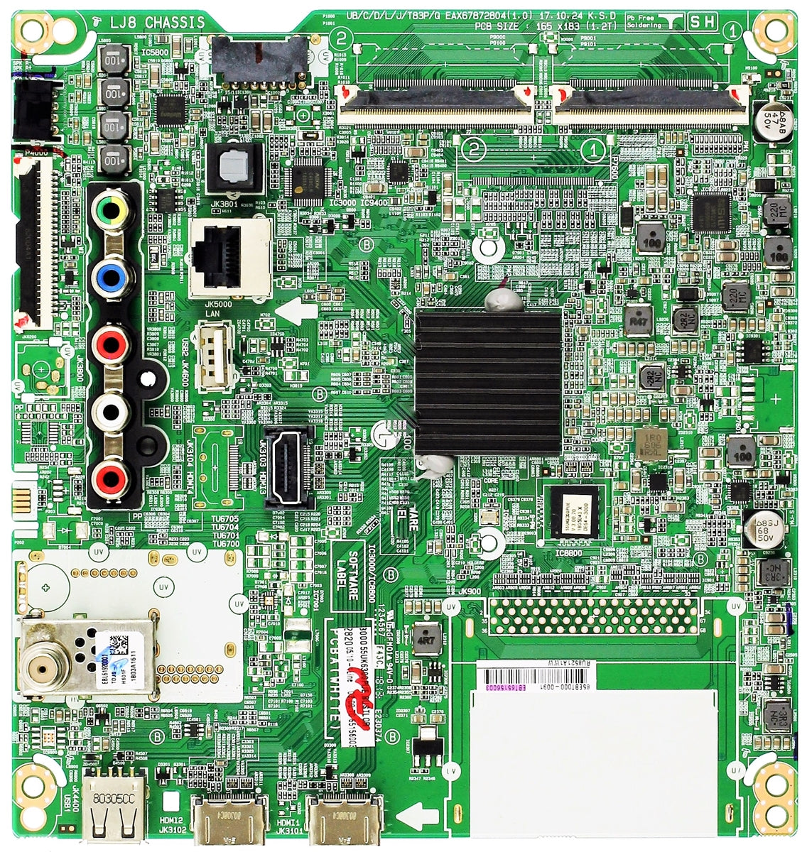 LG Part# EBT65393104 Control Panel - Genuine OEM