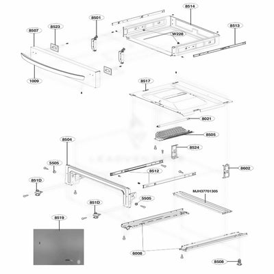 LG Part# MGC63820323 Front Panel - Genuine OEM
