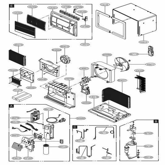 LG Part# EBR76261812 Main Power Control Board Assembly - Genuine OEM