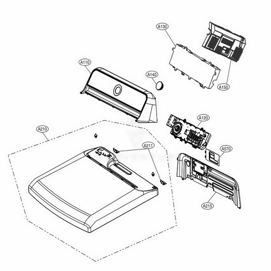 LG Part# AGU72925514 Top Panel Assembly - Genuine OEM