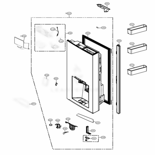LG Part# ADD75075844 Door Foam Assembly - Genuine OEM