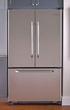 Dacor EF36BNDFSS 19.8 Cu. Ft. Cabinet Depth French Door Refrigerator with Water Filtration System and Temperature Sensors: Stainless Steel