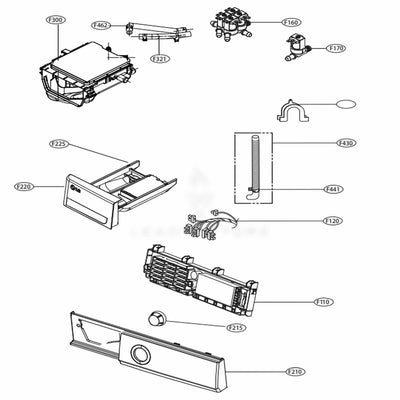 LG Part# AGL76733397 Drawer Panel Assembly - Genuine OEM