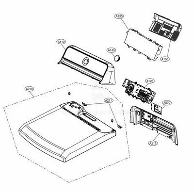 LG Part# MGC64406316 Rear Panel - Genuine OEM