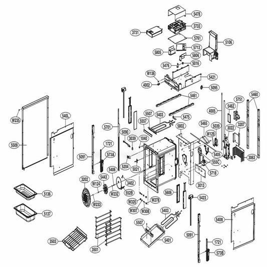 LG Part# MJM63524601 Water Tank - Genuine OEM