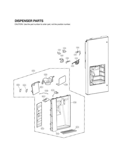 LG Part# ADD74236522 Door Foam Assembly - Genuine OEM