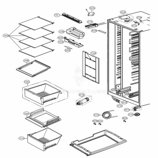 LG Part# AJP73595025 Vegetable Tray Assembly - Genuine OEM
