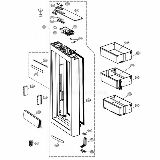 LG Part# MJB63990401 Door Stopper - Genuine OEM