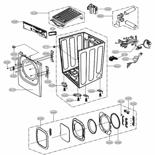 LG Part# ACQ52740910 Cabinet Cover Assembly - Genuine OEM