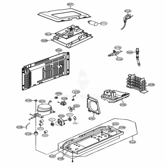 LG Part# EBR79956004 Main Power Control Board Assembly - Genuine OEM