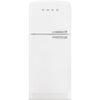 Smeg FAB50ULWH3 50's Retro Design 32 Inch Freestanding Top Freezer Refrigerator with 19.28 cu. ft. Total Capacity