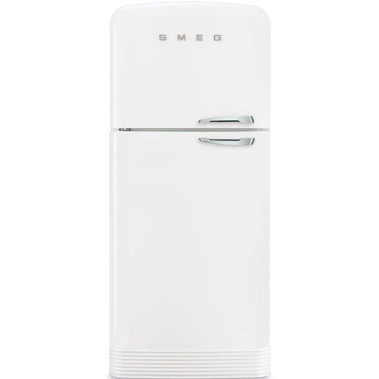 Smeg FAB50ULWH3 50's Retro Design 32 Inch Freestanding Top Freezer Refrigerator with 19.28 cu. ft. Total Capacity