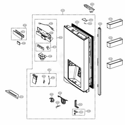 LG Part# ADD73917777 Door Foam Assembly - Genuine OEM