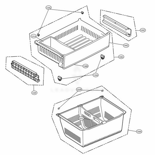 LG Part# MEA65670303 Guide Rail - Genuine OEM