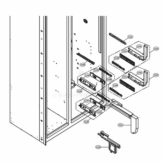 LG Part# AEC73258604 Rail Guide Assembly - Genuine OEM