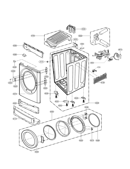 LG Part# ABJ34640604 Cabinet Assembly - Genuine OEM