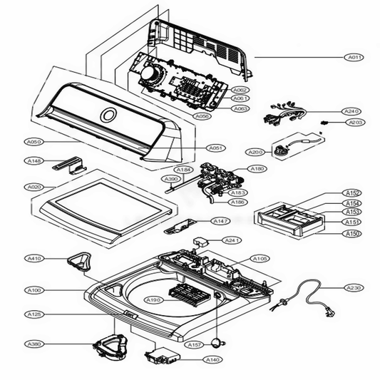 LG Part# AFG73629719 Lid Assembly - Genuine OEM