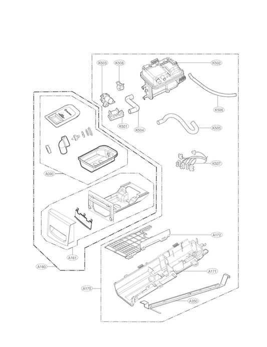 LG Part# AGL73852606 Drawer Panel Assembly - Genuine OEM