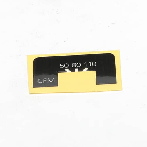 Panasonic Part# FFV51VHL1012 Speed Switch Label - Genuine OEM