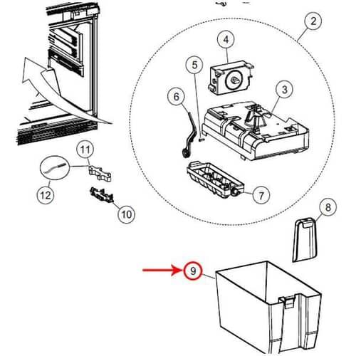 Fisher and Paykel Bin Ice RS90A 838832
