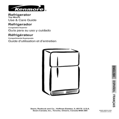 Frigidaire Part# 240432301 Owners Manual - Genuine OEM