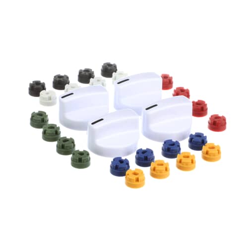 Frigidaire Part# KNOBKIT4W Universal Control Knob Kit (OEM) 4 Pack, White