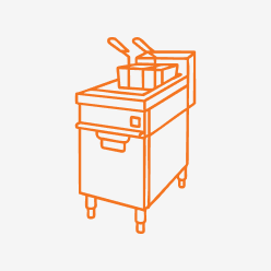 Hestan HFRR242NGPP 24 Inch RH Fryer Top -2 Natural Gas-H2 - Purple