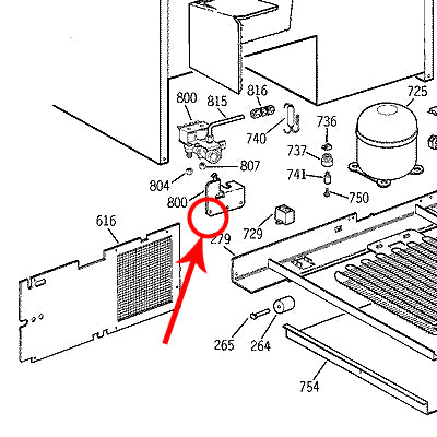 GE Part# WR02X10158 Water Valve Bracket (OEM)
