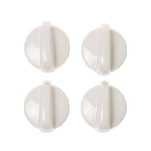 GE Part# WB03X24083 Burner Control Knob Kit (OEM) 4 Pack, Bisque