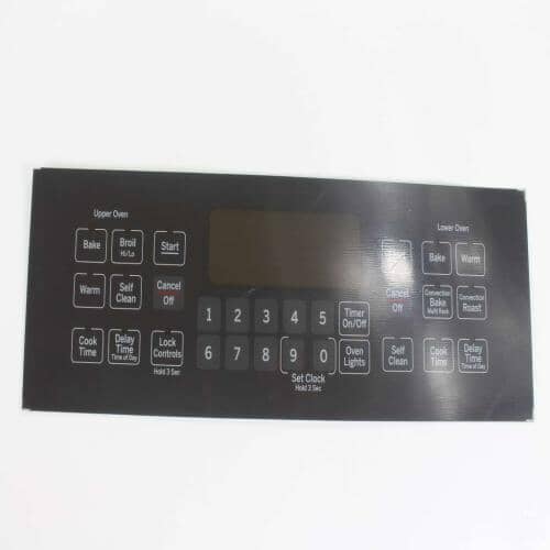 GE Part# WB07X21005 Touchpad Control Panel Overlay - Black (OEM)