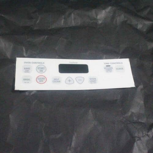 GE Part# WB27K10130 Oven Controls Button Overlay (OEM) White
