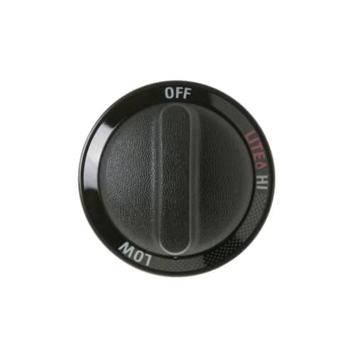GE Part# WB3K5263 Burner Control Knob - Black (OEM)