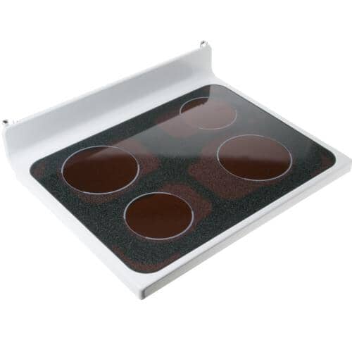 GE Part# WB62T10786 Glass Cooktop Assembly (OEM) White