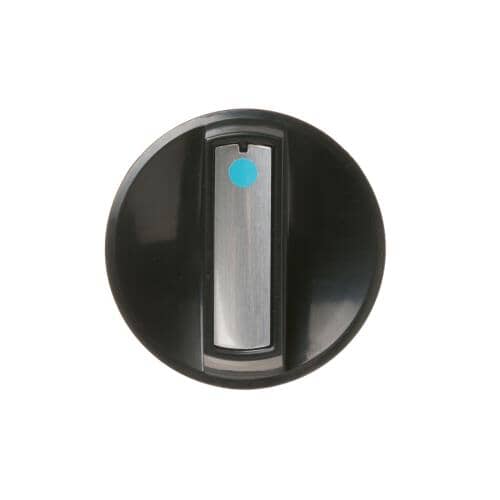 GE Part# WD9X263 Timer Control Knob (OEM) Black/Chrome