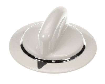 GE Washers and Dryer Timer Knob (White W/ Chrome Trim) WE1M654