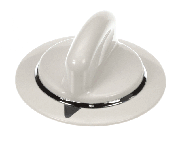 GE DVLR223EG6WW Timer Knob (White W/ Chrome Trim) Genuine OEM