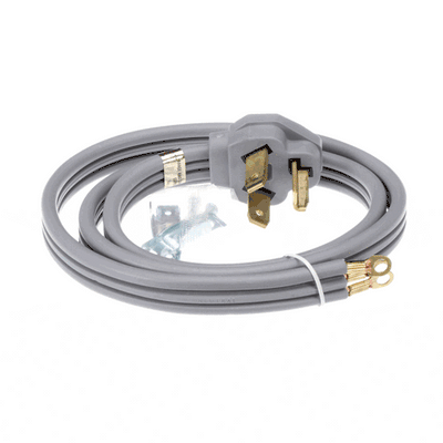 GE Part# WX09X10002 Power Cord (OEM) 3-Wire, 4 Ft, 30 Amp