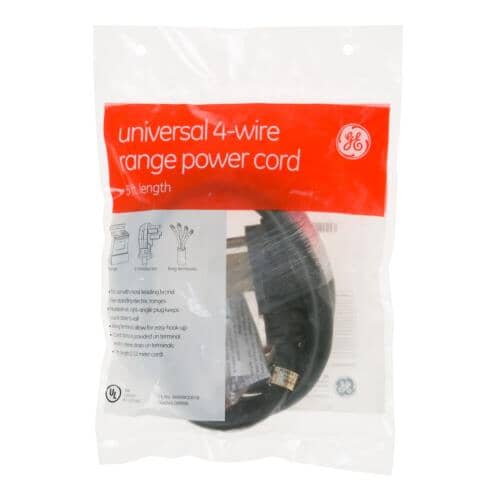 GE Cooking Product Power Cord 4-Wire,5 Ft, 40 Amp WX09X10038