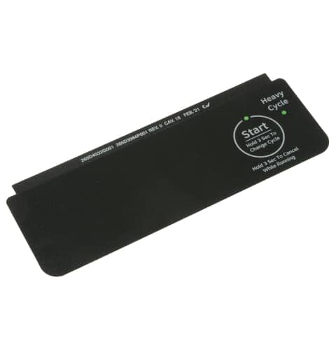 GE Black Control Panel Overlay - WD34X27919