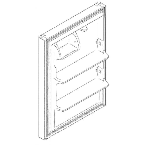 GE Part# WR78X31400 Stainless Steel Fresh Food Door 17 - Genuine OEM