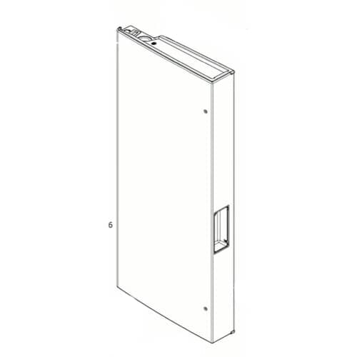 GE Part# WR78X37453 Left Hand Stainless Steel Door - Genuine OEM