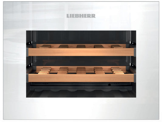 Liebherr HWGW1803 24 Inch Built-in Wine Cooler with Push-to-Open Drop-Down Door