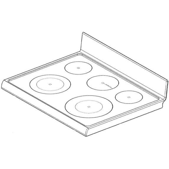 LG Range Plate With Glass Cooktop Assembly AGU73969711