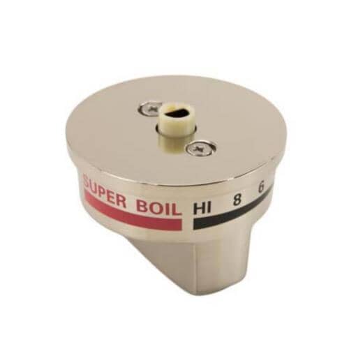 LG Part# EBZ37189609 Burner Control Knob (OEM) Top, Stainless