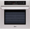 LG LWS3010ST 30 Inch Single Electric Wall Oven with 4.7 cu. ft. Capacity, Convection Bake/Broil, Crisp Convection, Self-Cleaning, 3 Heavy Duty Racks, 3D Lighting and SmoothTouch Glass Controls