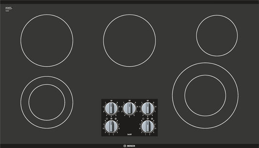 Bosch NEM5666UC/01 500 Series Electric Cooktop 36'' Black, Surface Mount Without Frame