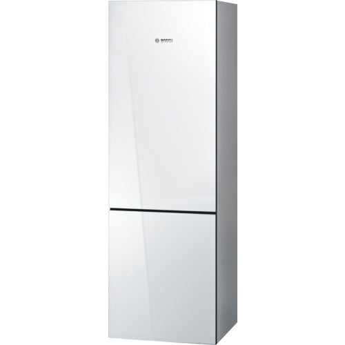Bosch B10CB80NVW/05 800 Series Free-Standing Fridge-Freezer With Freezer At Bottom, Glass Door 23.5''White
