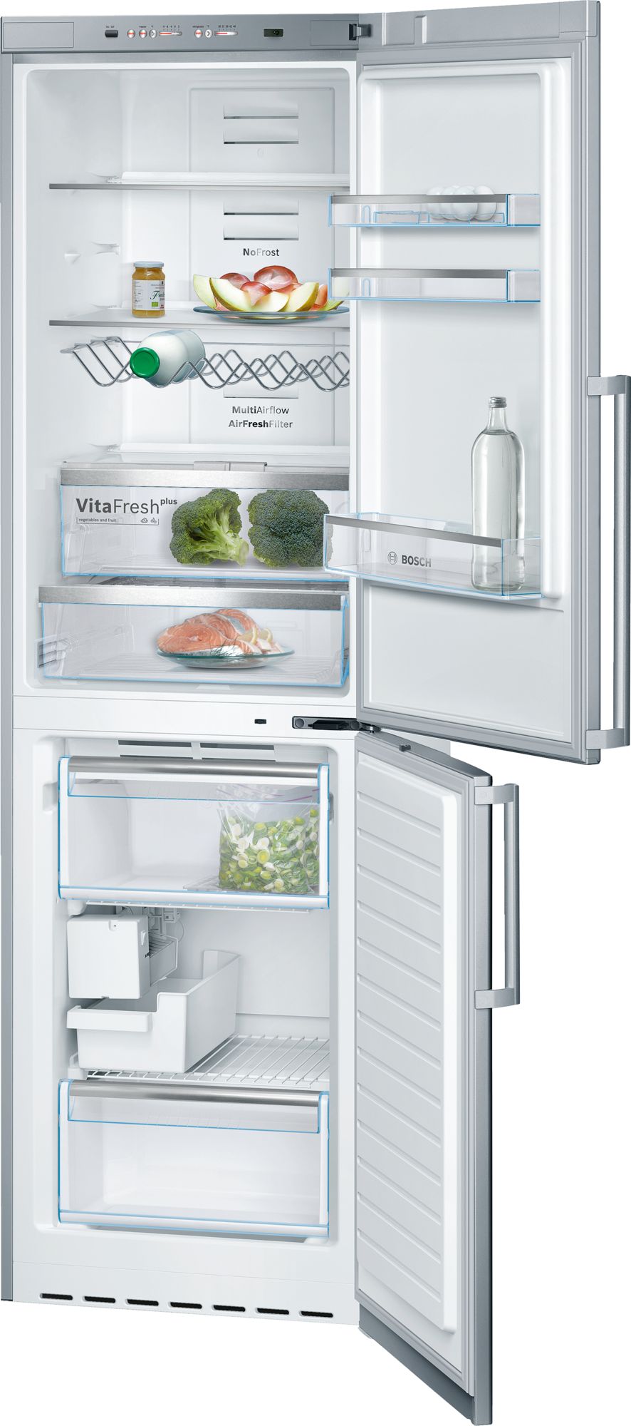 Bosch B11CB81SSS/05 800 Series Freestanding Bottom Freezer Refrigerator 23.5'' Easy Clean Stainless Steel