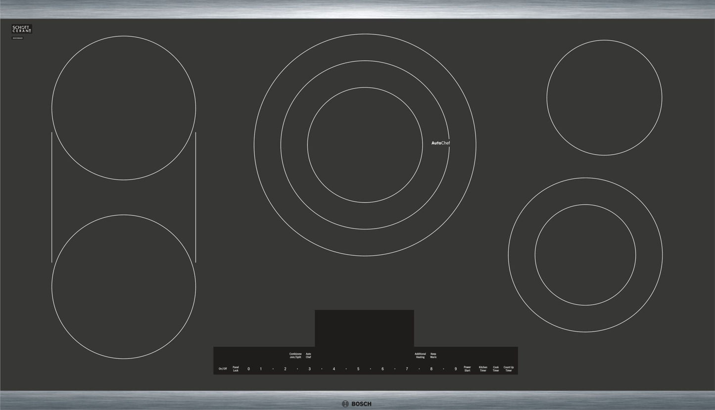 Bosch NETP668SUC/01 Benchmark® Electric Cooktop 36'' Black, Surface Mount Without Frame