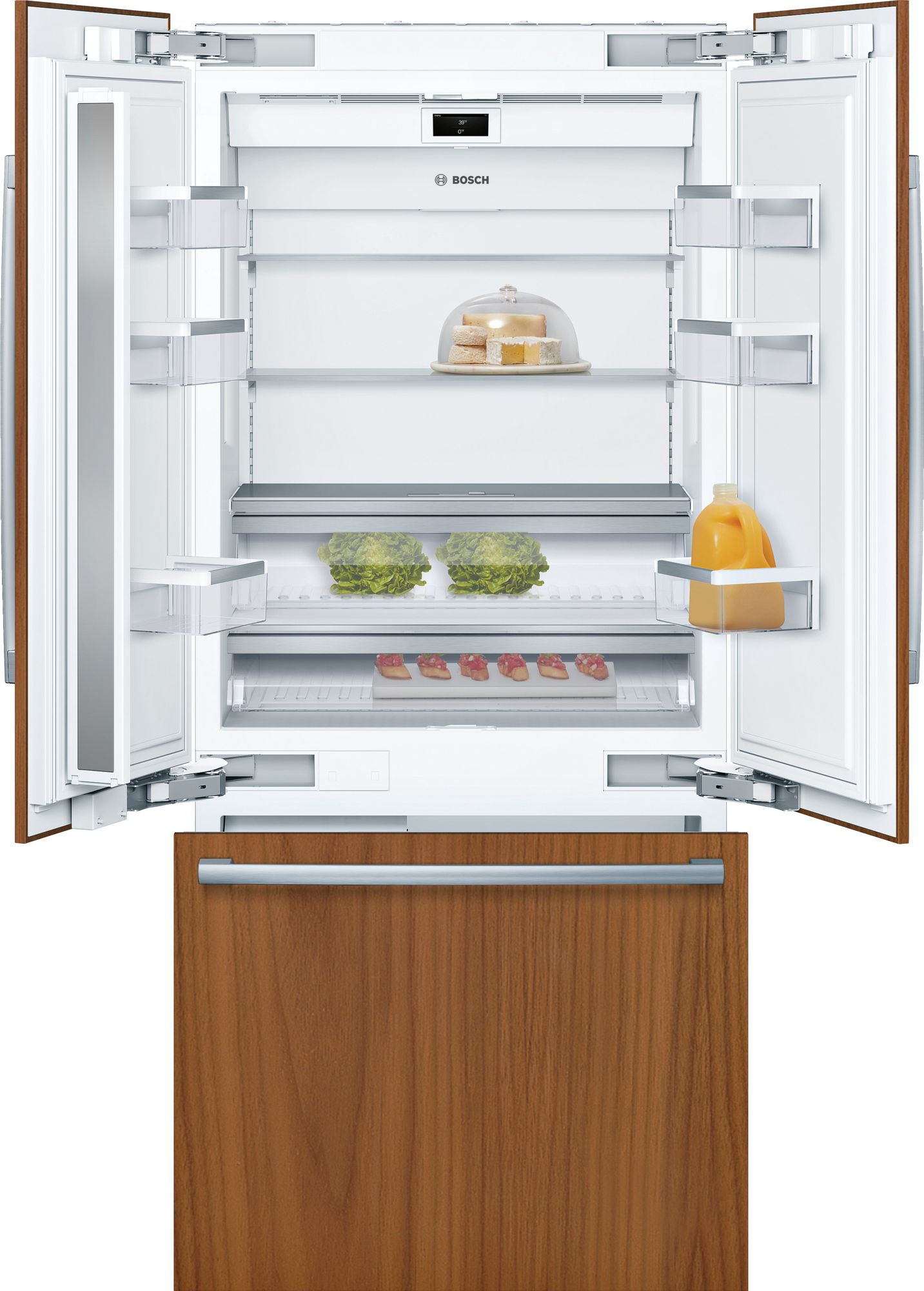 Bosch B36IT900NP/06 Benchmark® Built-In Bottom Freezer Refrigerator 36'' Flat Hinge